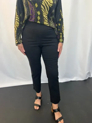 Lucky Lasts>Renoma ( The Miranda Pant) 7/8 Pocket Pant Black/White Size 10/12