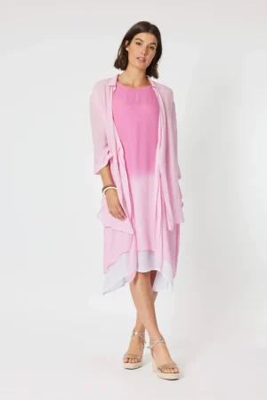 Jackets|Clarity>Clarity Aegean Shacket - Pink