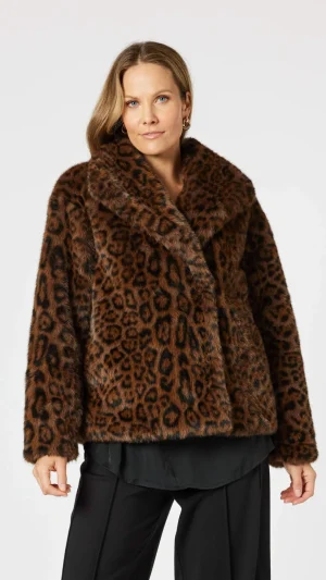 Knitwear|Jackets>Hammock u0026 Vine After Dark Faux Fur Jacket - Animal