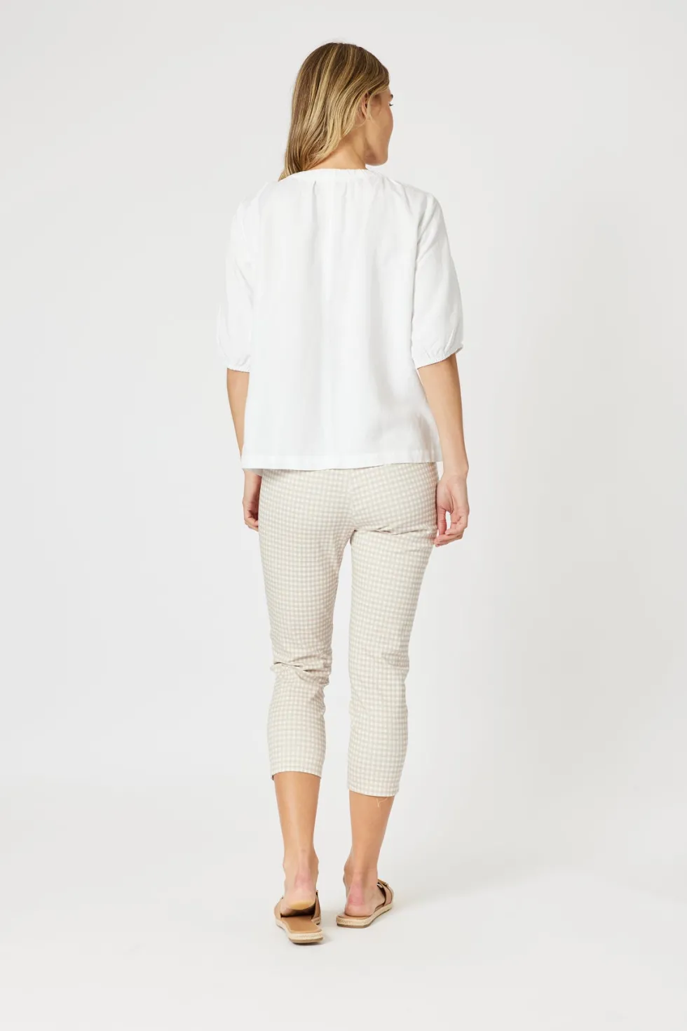 alexis-gingham-print-pant-na-PYOPCAhm-3.webp Pants Edit|Casual Pants>Gordon Smith Alexis Gingham Print Pant - Natural