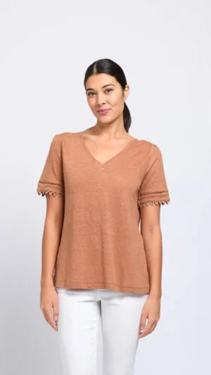 Tops|Tops>Foil All The Trimmings Top - Ginger Size 12