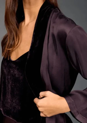 Lauren Vidal|Plus Size - Curves 16-20>Lauren Vidal Amber Two - Material Kimono - Raisin