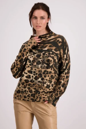 Knitwear|Monari>Monari Animal Mix Jumper