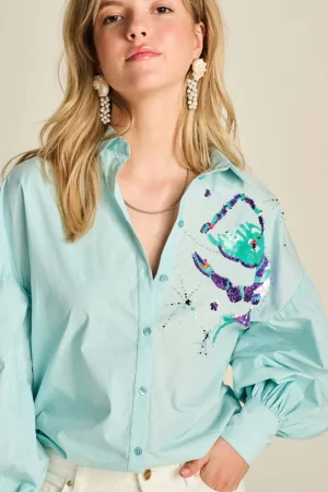 Shirts Edit|POM Amsterdam>POM Amsterdam Aqua Lobster Shirt