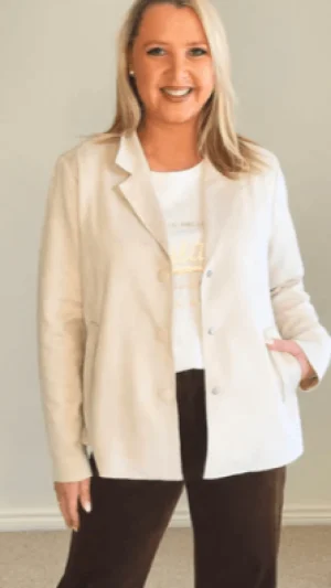 Jackets|Threadz>Threadz Avenue Faux Suede Jacket - Stone