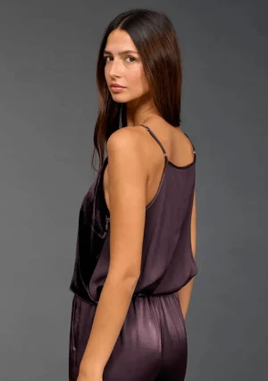 Lauren Vidal>Lauren Vidal Bella Cami Top  - Raisin