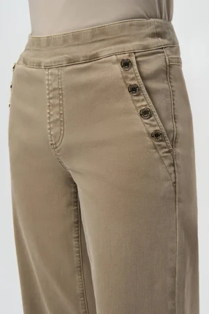 Pants Edit|Jeans>Joseph Ribkoff Best Bookers Classic Wide Leg Pull-On Jeans - Fawn 254919