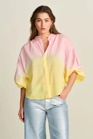 Shirts Edit|POM Amsterdam>POM Amsterdam Blooming Pink Faded Shirt