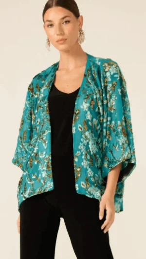 Sacha Drake>Sacha Drake Blossom Kimono In Turquoise