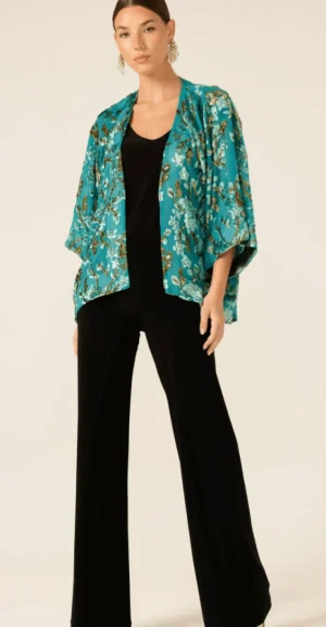 Sacha Drake>Sacha Drake Blossom Kimono In Turquoise