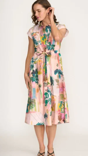 Shirts Edit|Shirt Dresses>Foil Born Free Dress - Atrium