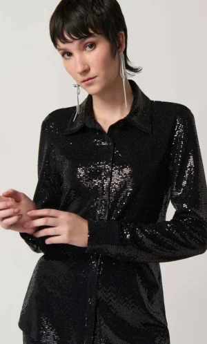 Blouses|Joseph Ribkoff>Joseph Ribkoff Bright Nights Button Down Blouse 234091 Size 16