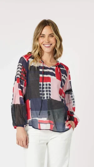 Shirts Edit|Gordon Smith>Gordon Smith Brighton Navy Multi Shirt Size 18