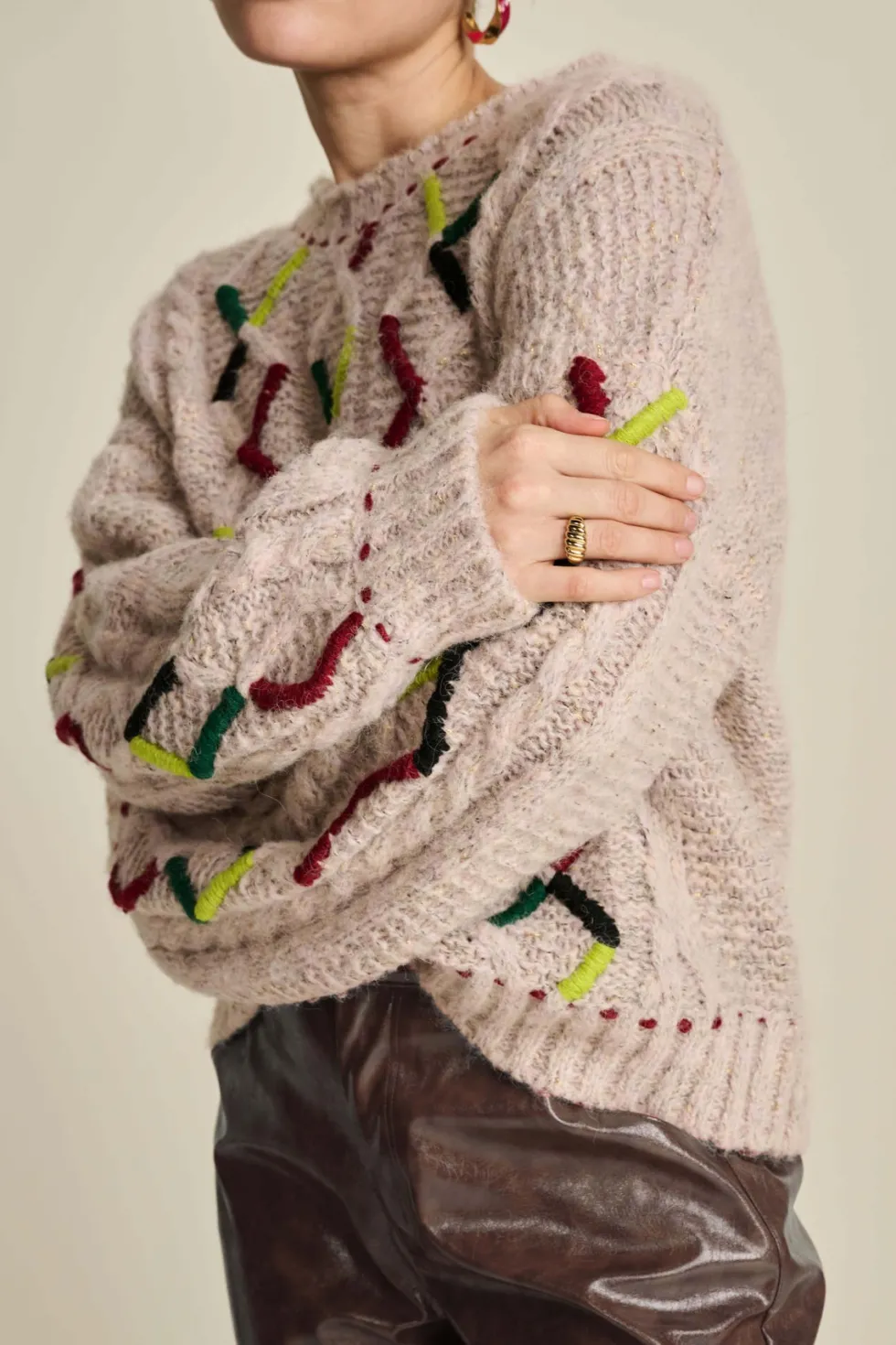 cable-soft-pink-sweater-HfbKjTUe-2.webp Knitwear|POM Amsterdam>POM Amsterdam Cable Soft Pink Sweater