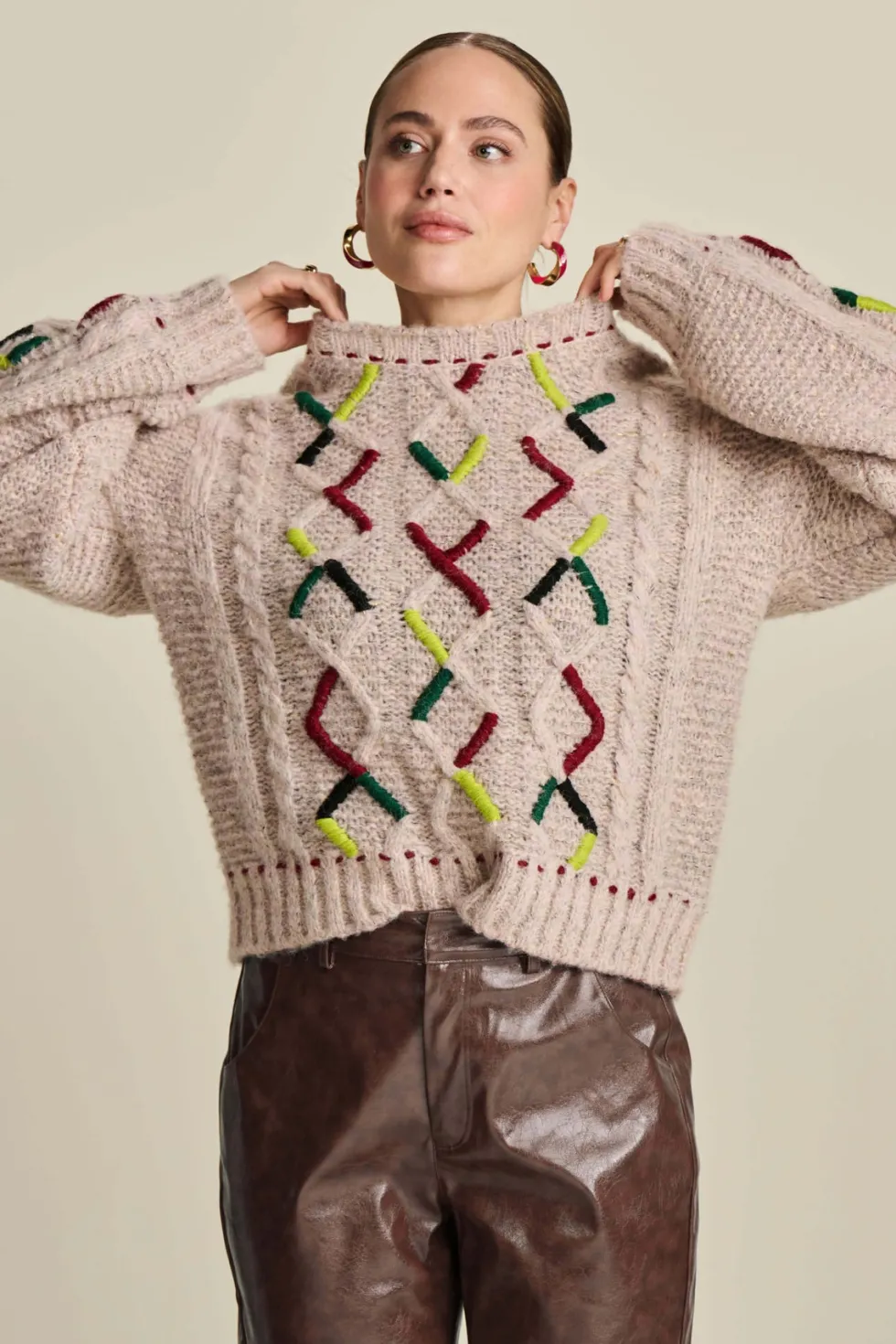 cable-soft-pink-sweater-HfbKjTUe-5.webp Knitwear|POM Amsterdam>POM Amsterdam Cable Soft Pink Sweater