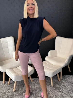 Pants Edit|Shorts>Holmes u0026 Fallon Capri Side Panel Pant - Pale Pink