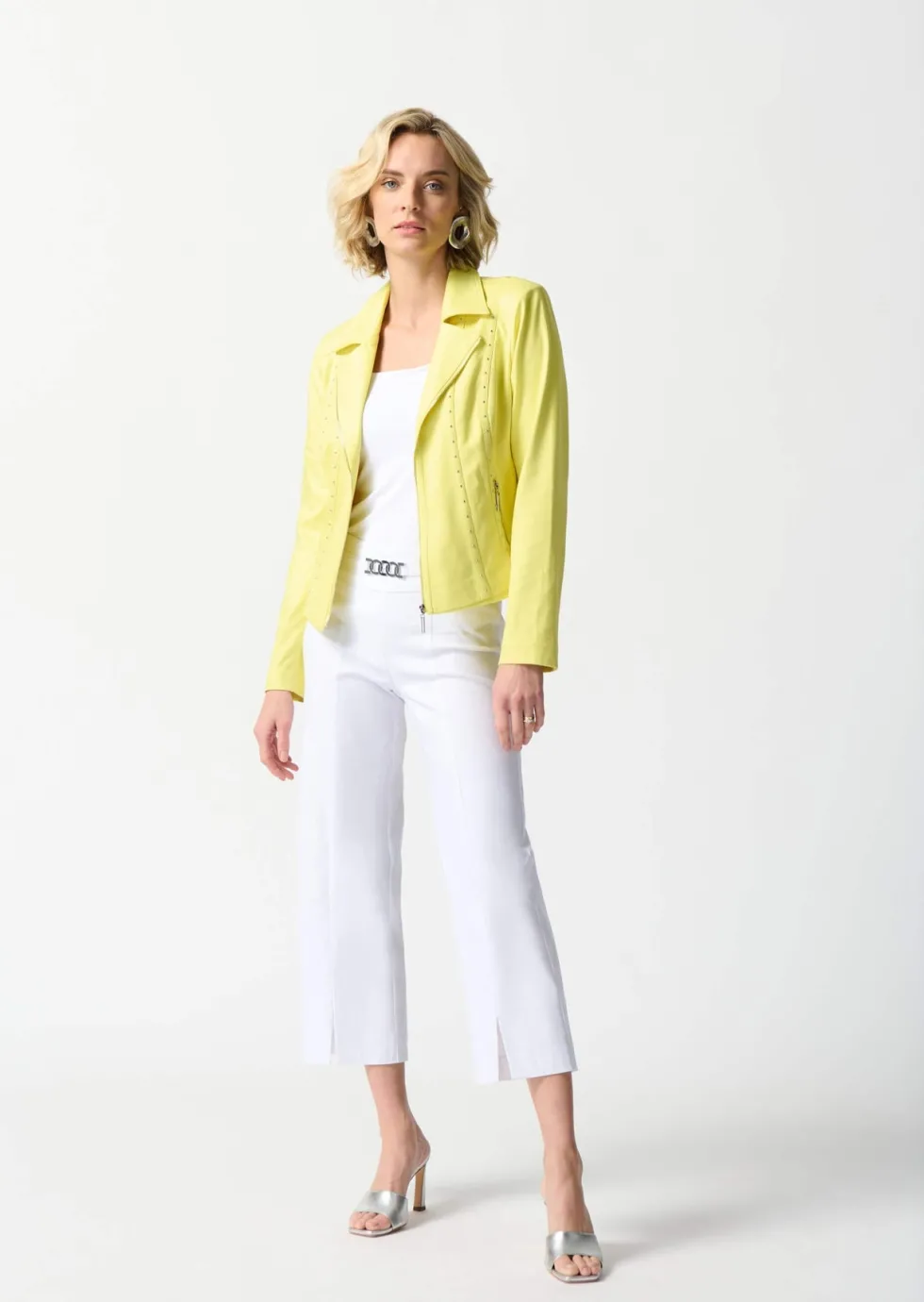 capri-sun-foiled-suede-fitted-oqzmUxyg-2.webp Jackets|Joseph Ribkoff>Joseph Ribkoff Capri Sun Foiled Suede Fitted Jacket - Neon Yellow Size L/XL 242908