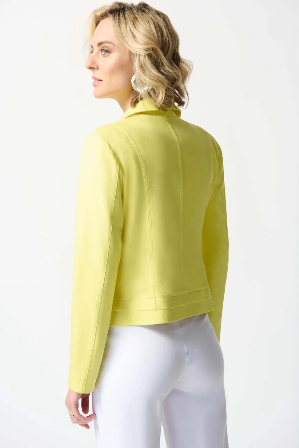 capri-sun-foiled-suede-fitted-oqzmUxyg-3.webp Jackets|Joseph Ribkoff>Joseph Ribkoff Capri Sun Foiled Suede Fitted Jacket - Neon Yellow Size L/XL 242908