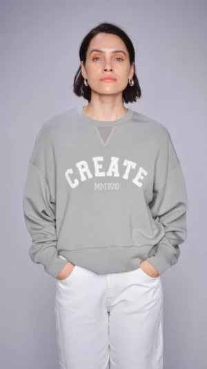 Mos Mosh>Mos Mosh Celli Sweat Shirt  - Shadow Sage