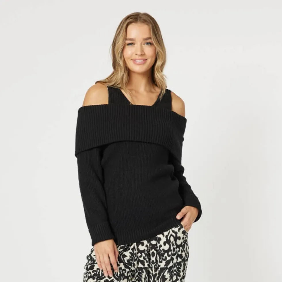charlotte-off-the-shoulder-kni-ogtBMOwf-4.webp Knitwear|Hammock & Vine>Hammock u0026 Vine Charlotte Off the Shoulder Knit Size M