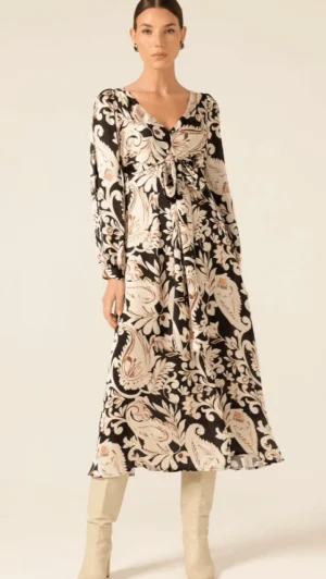 Midi Dresses|Sleeved Dresses>Sacha Drake Charming Courtyard Dress