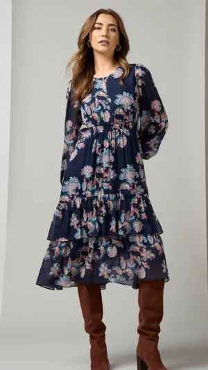 Midi Dresses|Loobies Story>Loobies Story Chelsea Dress - Indigo