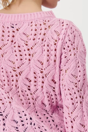 Knitwear|Monari>Monari Chenille Sweater - Bubblegum