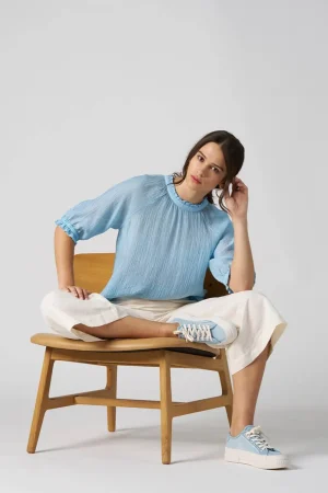 Tops|Tops>Madly Sweetly Chroma Tee - Blue/White