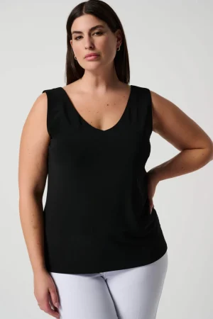 Joseph Ribkoff|Lucky Lasts>Joseph Ribkoff Classic V neck Camisole - Black 201546 Size 20