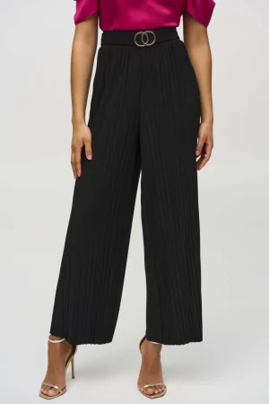 Pants Edit|Dress Pants>Joseph Ribkoff Crown Jewel Pleated Wide Leg Pant 244169 Size 14