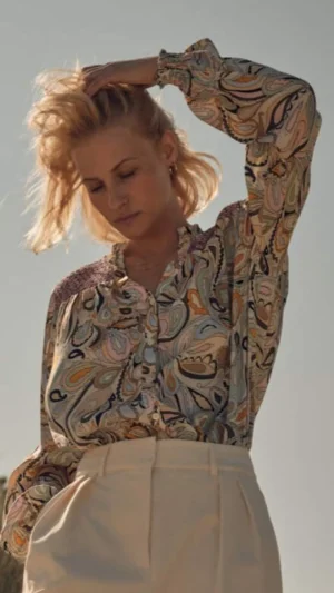 Blouses|Suits & Matching>Mos Mosh Detta Arzu Blouse  - Smoke Green Size 10