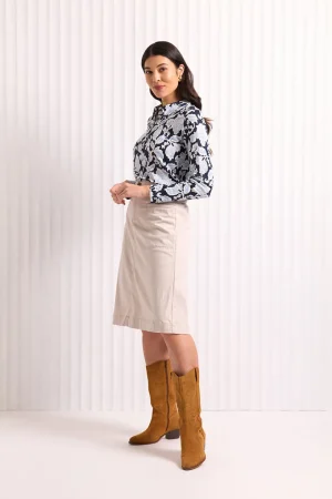 Midi Dresses|Tops>Foil Down For Business Top