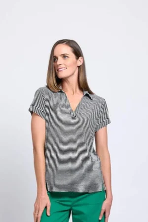 Tops|Tops>Foil Feature Top - Stripe