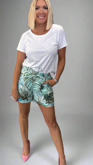 Pants Edit|Shorts>Monari Floral Linen Shorts