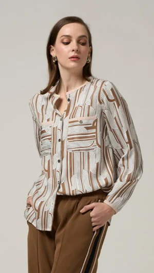 Blouses|Madly Sweetly>Madly Sweetly Freefall Top - Winter White Multi