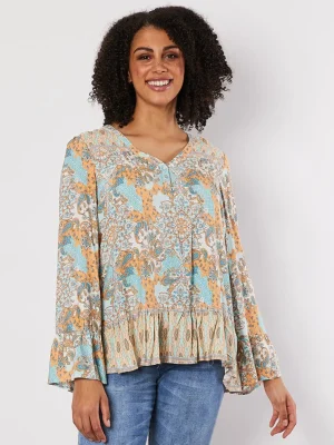 Tops|Tops>Threadz Frill Bottom Orangrey Top