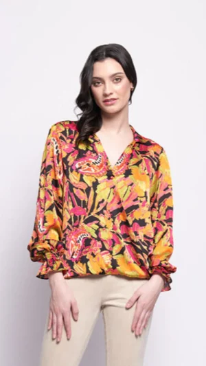 Blouses|FOIL>Foil Gala Twist Blouse - Best Exotic