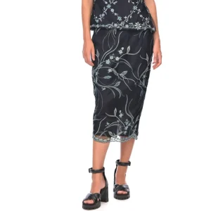 Skirts>Megan Salmon Gardenia Madmen Skirt - Navy