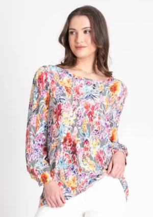 FOIL|Lucky Lasts>Foil Gathering Pace Top - Foxglove Size 8