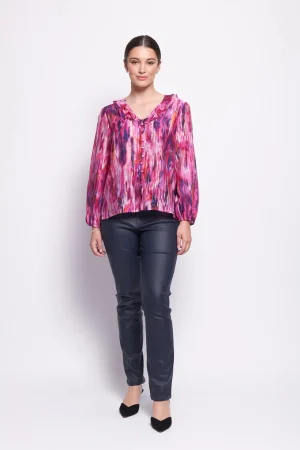 Blouses|FOIL>Foil Get Your Frills Blouse - Illusions Pink Size 10