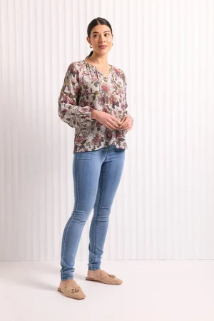 Blouses|FOIL>Foil Good Vintage Blouse - Floral Ecru