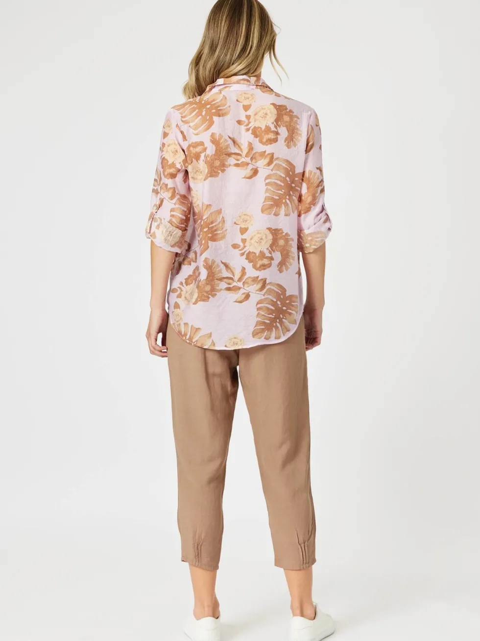 haiti-shirt-pinknatural-LYPTNaBV-2.webp Sleeved Dresses|Blouses>Gordon Smith Haiti Shirt - Pink/Natural