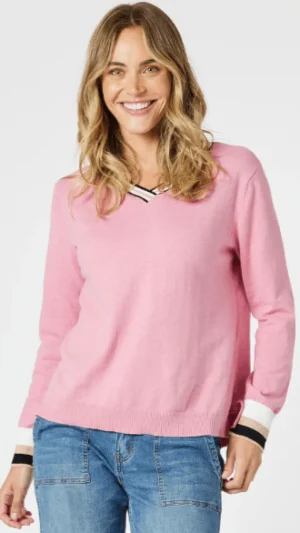 Knitwear|Gordon Smith>Gordon Smith Harvard Jumper - Blush