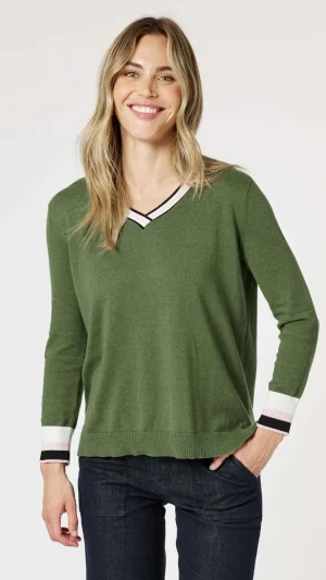 Knitwear|Gordon Smith>Gordon Smith Harvard Jumper - Khaki