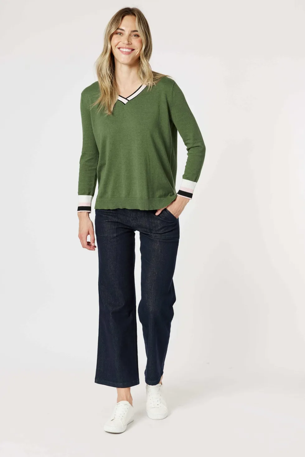 harvard-jumper-khaki-LZQRMVGM-1.webp Knitwear|Gordon Smith>Gordon Smith Harvard Jumper - Khaki