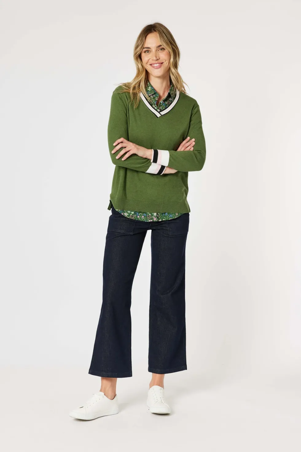 harvard-jumper-khaki-LZQRMVGM-5.webp Knitwear|Gordon Smith>Gordon Smith Harvard Jumper - Khaki