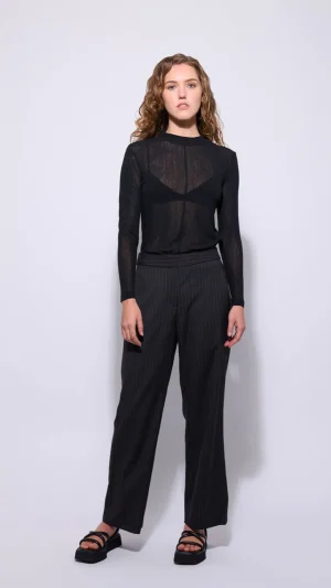 Pants Edit|Suits & Matching>Neris Hepburn Pant - Ebony Stripe