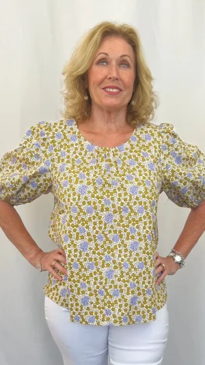 Tops|Tops>Foil In The Fold - Flower Power Lilac