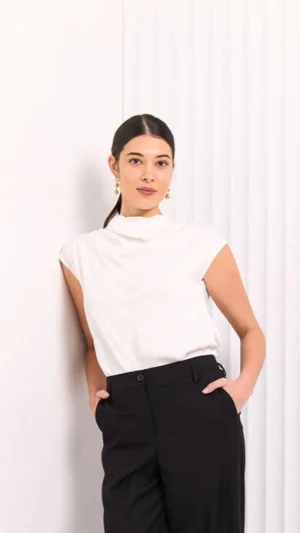 Blouses|FOIL>Foil In The Spotlight Blouse - Ivory Size 8