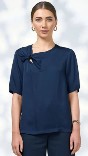 Blouses|Loobies Story>Loobies Story Jada Tee - Indigo